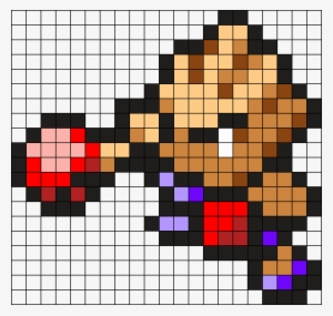 Hitmonchan Pokemon Bead Pattern Perler Bead Pattern - Pokemon Pixel Art Hitmonchan #3176411