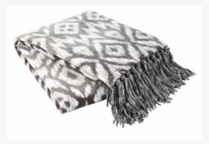 Plush Throw Blanket, Gray/white #3176620