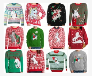 Unicorn Christmas Sweaters - Blizzard Bay Ugly Christmas Candy Cane Unicorn Sweater #3176654