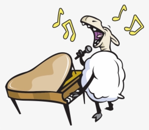 Lamb Clipart Mother - Sheep Playing Piano #3176763
