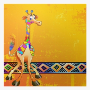 Giraffa Fantasia Colori D'africa-africa Colors Giraffe - Northern Giraffe #3176871