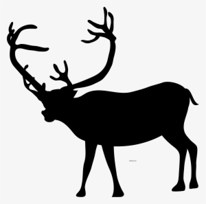 Christmas Black Color Deer Clipart Png - Encapsulated Postscript #3177401