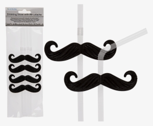 Transparent Plastic Drinking Straw With Moustache #3177820
