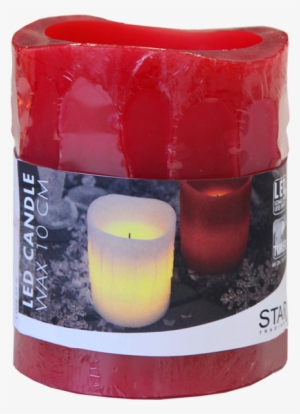 Led Pillar Candle Drip - Star 10 X 7.5 Cm Led Wax Candle, Red #3179977