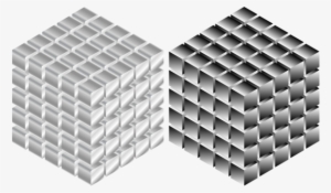 Steel Cube Isometric Projection Metal Isometry - Metallic Cube Png #3180090