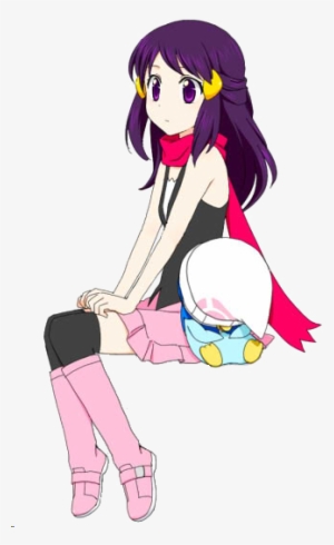Pokemon Dawn Sitting Render By Dan1592 - Anime Character Sitting Png #3180191