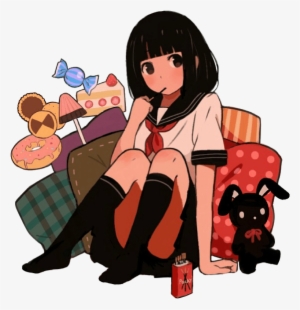 Bad - Transparent Anime Girl Sit #3180287