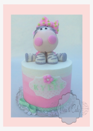 Baby Zebra Topper Made Out Of Fondant - Cake #3181346