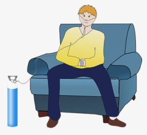 Oxygen Breathe Chronic Disease Health Illn - Paciente Con Oxigeno Dibujo #3181926