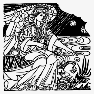 Angel In The Garden Svg Clip Arts 600 X 596 Px #3182715