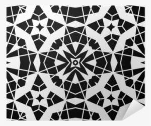 Black And White Lace, Geometric Seamless Pattern Poster - Stock Illustration #3182842