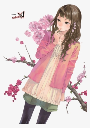 Anime Girl Render Flower #3183499