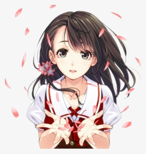 Girl Manga With Flower #3183694