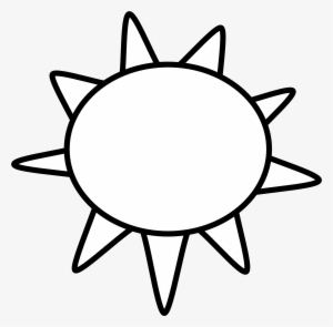Sun Clip Art Black And White Sun Outline Black White - Sunny Clip Art Black And White #3185216