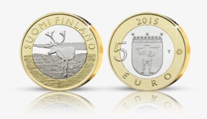 Lapin Poro -maakuntaraha - 5 Euros Finlande 2015 Lapland #3185233