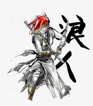 Female Ronin Samurai With Japanese Calligraphy Womens - Samurai Ronin #3185415