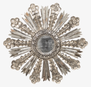 Worlds Away Champagne Silver Leaf Starburst Mirror #3185658