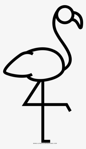 Pink Flamingo Coloring Page - Desenho De Colorir De Flamingos #3186613