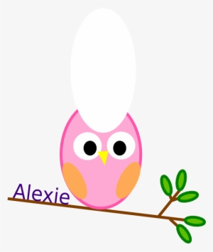 Pink Owl On A Branch Clip Art At Clker #3186680