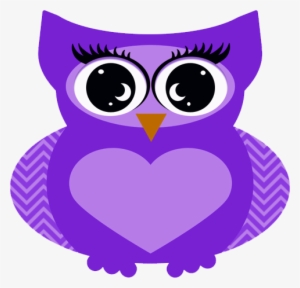 Pink Heart Owl - Purple Owls #3186942