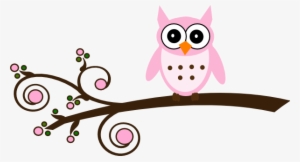 Pink Owl On Branch Clip Art At Clker Com Vector Clip - Proverbs 10 19 #3187075
