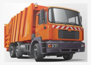 Orange Garbage Truck #3188900