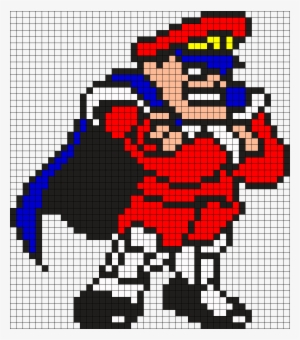 M Bison Perler Bead Pattern / Bead Sprite - Street Fighter Perler Bead Patterns #3189981