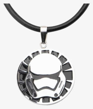 Mens First Order Stormtrooper Cord Necklace - Star Wars Necklace Stormtrooper Pendant With Chain #3190758