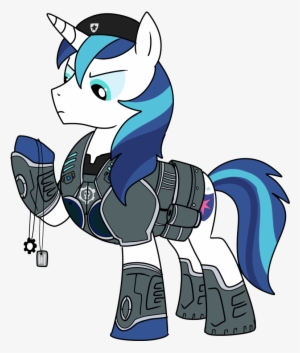 Madmax, Crossover, Gears Of War, Marcus Fenix, Safe, - Mlp Shining Armor Soldier #3191354