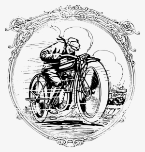 Vintage Motorcycle In A Frame Banner Free - Dia Dos Pais Motociclista #3192146