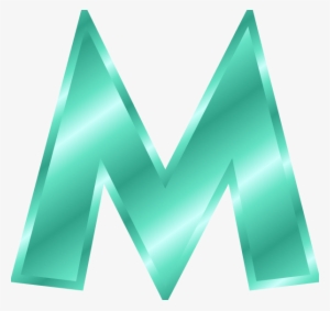 Decorative Letter Clipart - Gold Letter M Shower Curtain #3192648