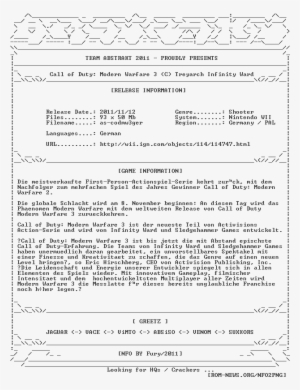 Call Of Duty Modern Warfare 3 Pal German Wii-abstrakt - Document #3193214