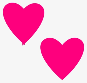 Pink Double Hearts Png - Hot Pink Heart Png #3194330