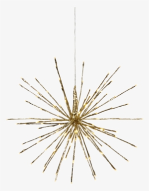 Deco Hanging Firework Gold - Firework Hängande Led Chaser 60cm Guld - Star Trading #3194805