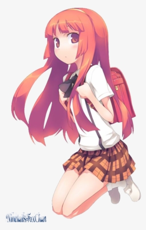 Com Jumping Anime Girl Render By Ninetailsfoxchan - Cartoon #3195360