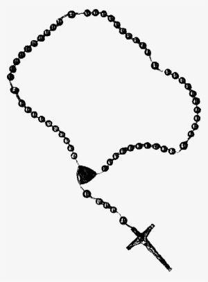 Rosary - Rosary Clipart Black And White #3196218