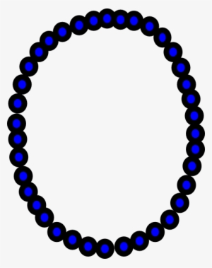 Necklace Clipart Blue - Blue Bead Necklace Png #3196347