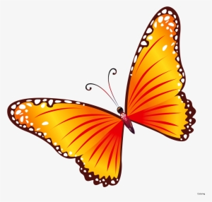 Free Clip Art Butterflies Coloring Butterfly Border - Transparent Background Butterfly Clipart #3197308