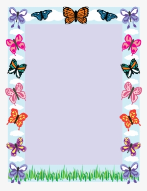 Butterfly Border Designs For Paper - Free Mothers Day Borders - Free ...