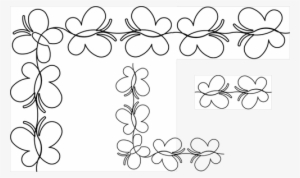 #60001 Baby Girls Butterfly Border By Anne Bright Stencil - Circle #3197504