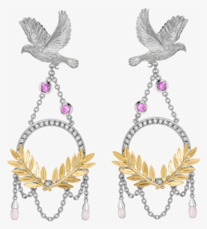 Dove & Olive Branch Drop Earrings - Earring #3197684