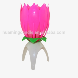 Funny Lotus Flower Shape Singing Music Candle - Birthday #3198707