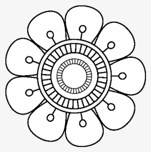 Mandala In Flower Shape Coloring Page - Weck 600000231 Canner Rack Plastic Sturdy Design #3198925