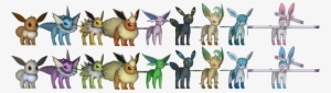 Png - All Eevee Evolutions Pokemon X And Y #320574