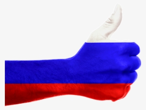 Russia Flag Hand Thumbs Up Symbol National - Russian Flag Hand #321066