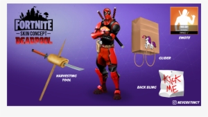Deadpool Has Broken The Fourth Wall, And Landed In - Katana Back Bling Fortnite #321110