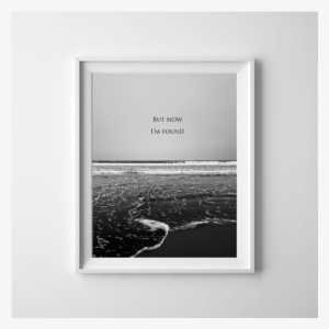 But Now I'm Found, Amazing Grace, Hymn Art, Bible Verse - Picture Frame #321484