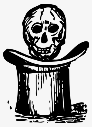 Skull Over Top Hat Svg Clip Arts 432 X 598 Px #322543