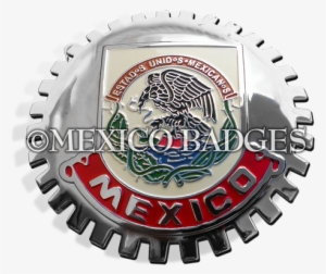 Mexico Flag Medallion Grill Badge - Irene Neuwirth Dog Necklace #323057