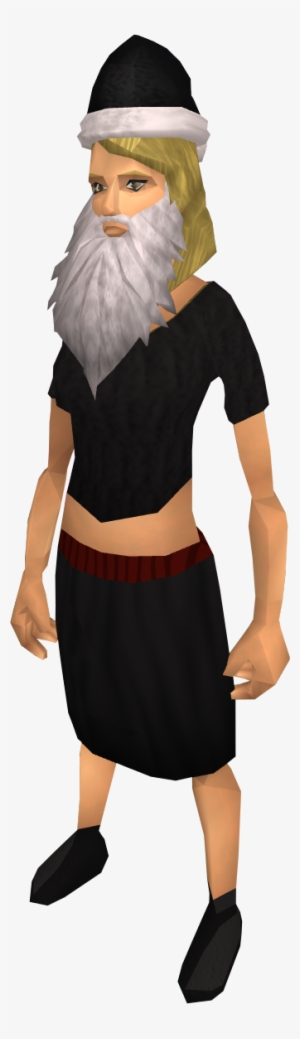 Image Black Santa Hat With Beard Equipped Runescape - Costume #323375